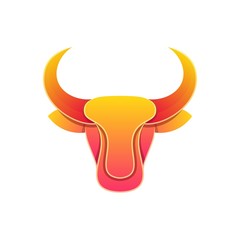 Abstract Head Bull Colorful Design illustration vector template