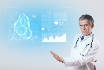 Experienced cardiologist presenting the test results
