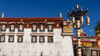 View of The Jokhang (also known as the Qoikang Monastery, Jokang, Jokhang Temple, Jokhang Monastery...