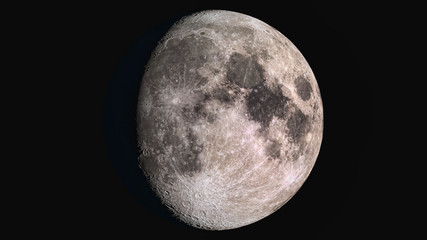 The beauty of the universe: Wonderful super detailed waxing gibbous Moon