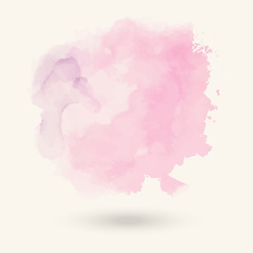 Abstract watercolor blob on white background.