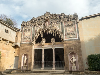 Obraz premium Florence, Tuscany, Italy, Entrance of the Buontalenti Grotto in Boboli Gardens. Unesco World Heritage site.