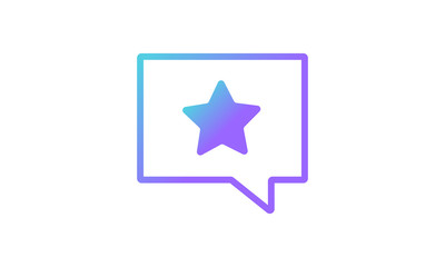 message icon concept, favorite message icon concept. modern gradient style vector icon