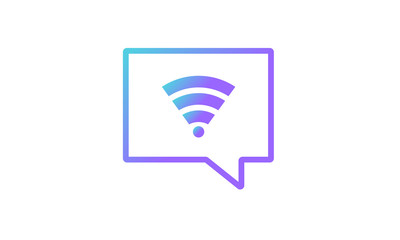 message icon concept. modern gradient style vector icon