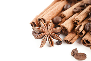 Star anise spice fruits