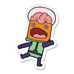 sticker of a cartoon robot