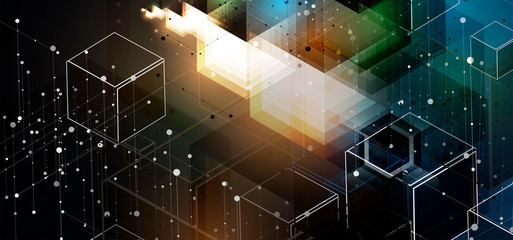 Abstract tech background. Futuristic technology interface
