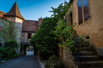 Fototapeta na wymiar Loubressac old stone village in the Dordogne valley in France
