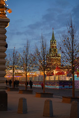 lights in the center of Moscow