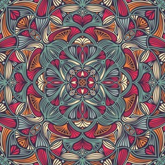 Colorful ornamental floral ethnic mandala