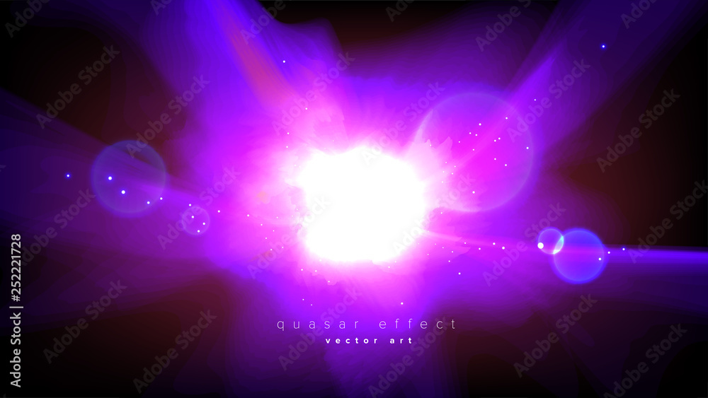 Wall mural abstract quasar effect in vector