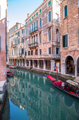 Venice city with gondolas, Veneto, Italy