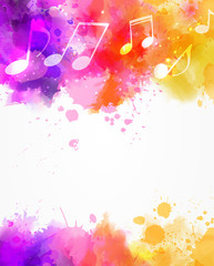 Obraz na płótnie Canvas Music colorful background