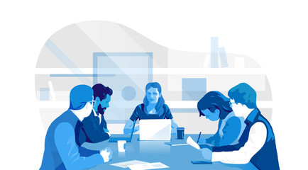 Team in the meeting room