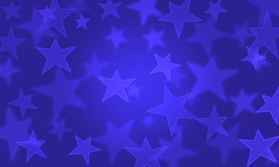 Background blue gradient with stars with bokeh effect.