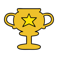 cute cartoon gold trophy