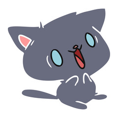cartoon of cute kawaii cat