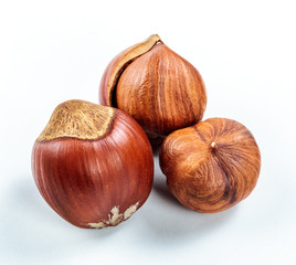 walnuts isolated white background