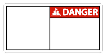 symbol danger sign label on white background