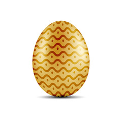 Golden egg with waves. 