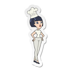 sticker of a cartoon chef