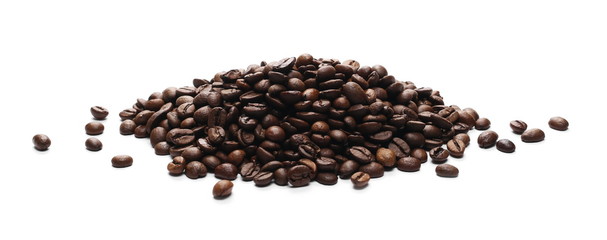 Coffee beans isolated on white background