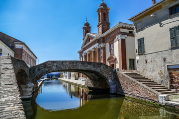 Fototapeta na wymiar Italien Po-Delta Comacchio Emilia-Romagna
