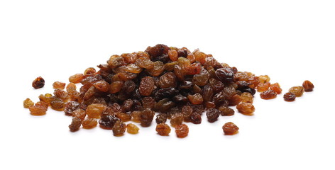 Raisins isolated on white background