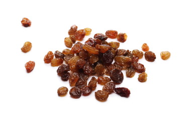 Raisins isolated on white background