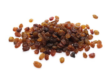 Raisins isolated on white background
