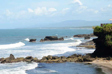 Cliff at Tanah Lot Temple in Bali