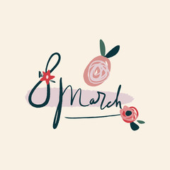 Vector EPS. Beautiful boho style lettering postcard. Ink freehand inscription. Good for holiday typography
