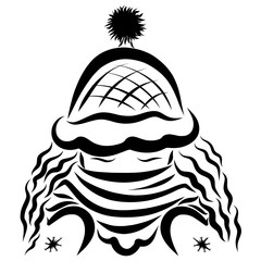 girl in a hat, mittens and a warm scarf