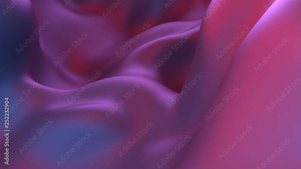 Poster 3d render modern abstract fluid noise background. deformed surface with smooth reflections and shado