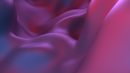3d render modern abstract fluid noise background. Deformed surface with smooth reflections and shadows...