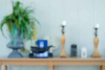 Concept of Blurring: Home interior decoration with american Newport style.