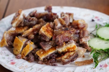 grilled meat with vegetables