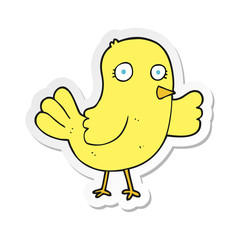 sticker of a cartoon bird