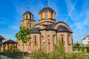 Belgrade, Serbia - October 07, 2018: Orthodox temple of the holy Petka in suburb Ovca, Belgrade.