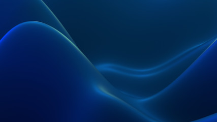 3d render abstract modern wave background. Fluid wave shapes. Deformed surface.