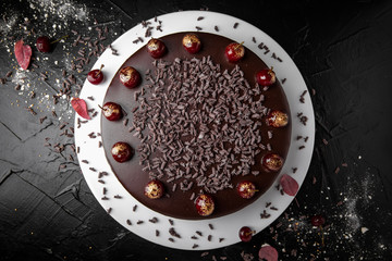 St. Valentine's Day, Birthday  Cake.  Festive  Dessert.