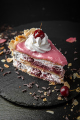 St. Valentine's Day, Birthday  Cake.  Festive  Dessert.