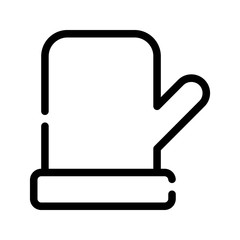 cook glove, outline black style