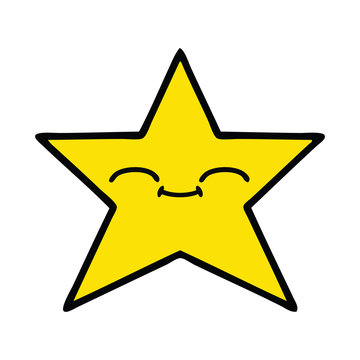 cute cartoon gold star