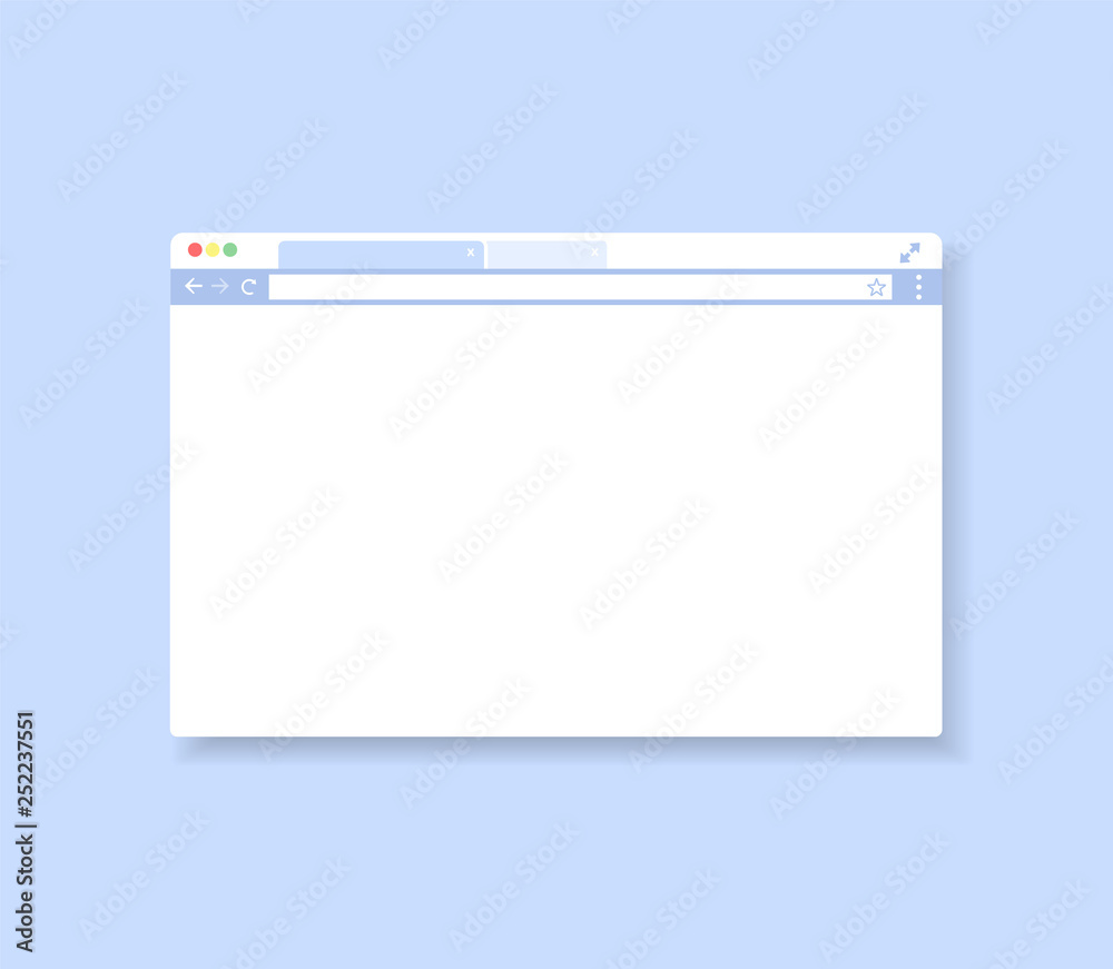 Poster Web Simple Browser window. Simple browser window. Flat vector illustration.