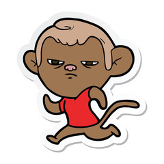 sticker of a cartoon monkey
