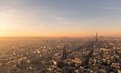 Fototapeta na wymiar Paris Panorama (from Montparnasse Tower)