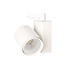 Spot ceiling led light interior lamp isolated on white background. Tracking lamp a new technology for Smart and ECO City