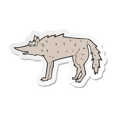 Fototapeta premium sticker of a cartoon wolf