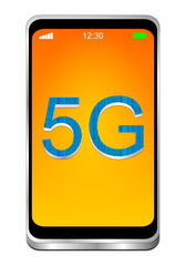 Smartphone with 5G - 3D illustration